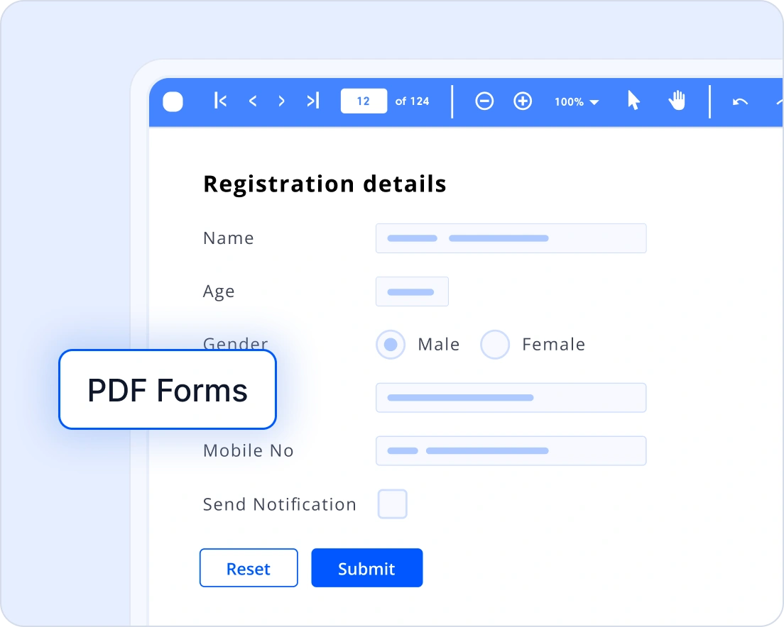 Create and manage fillable PDF Forms.
