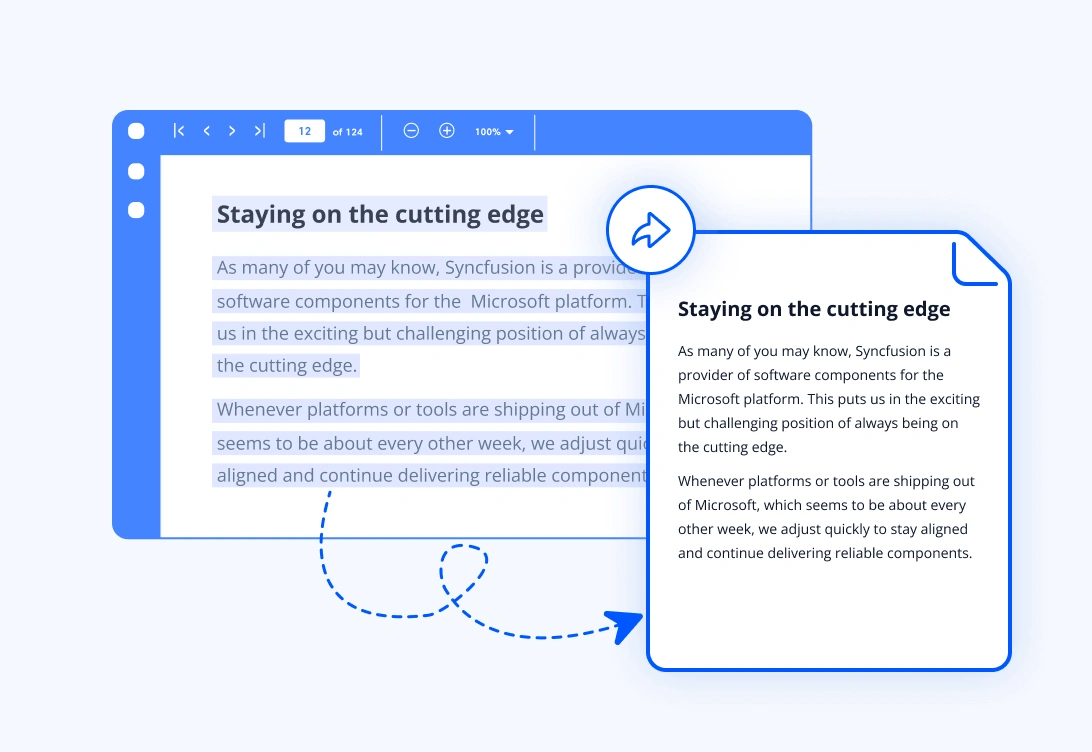 Extract text from a PDF document using JavaScript PDF.