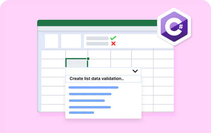 Create list data validation in C# and VB.NET.