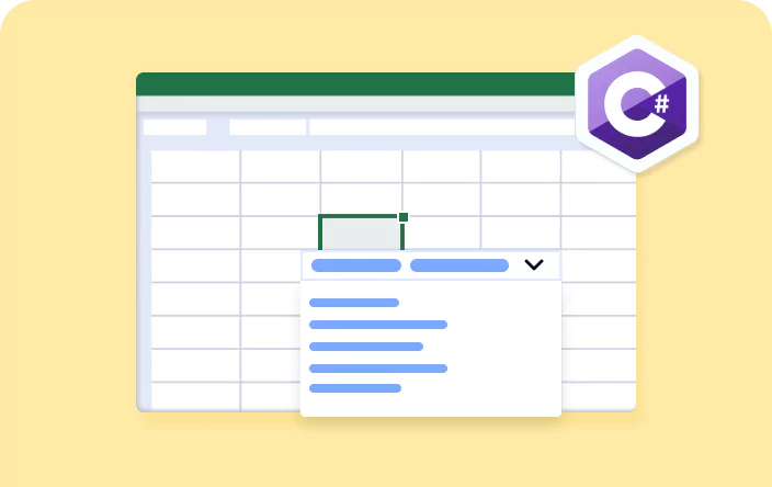 Create dependent multi select dropdowns in Excel using C#.