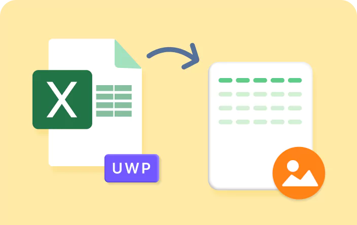 Convert an Excel worksheet to an image in UWP