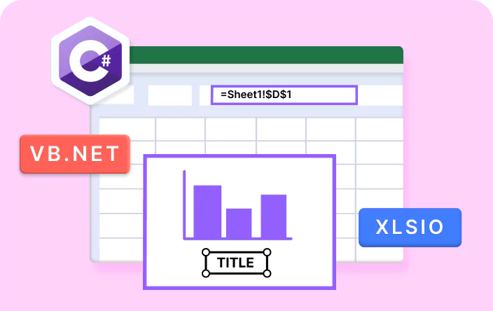 How to add an Excel chart title with a formula in C# and VB.NET