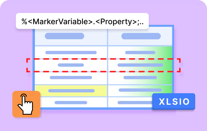 How to use insert argument in template markers using XlsIO