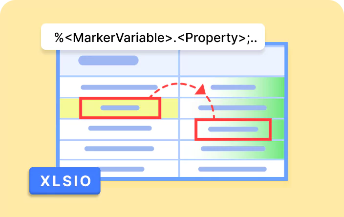How to use jump argument in template markers using XlsIO