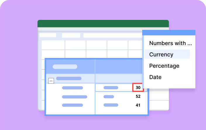 How to set custom formatting in the data fields of a pivot table in C#, VB.NET