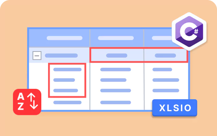 How to sort Excel pivot table data by row and column fields in C#, VB.NET