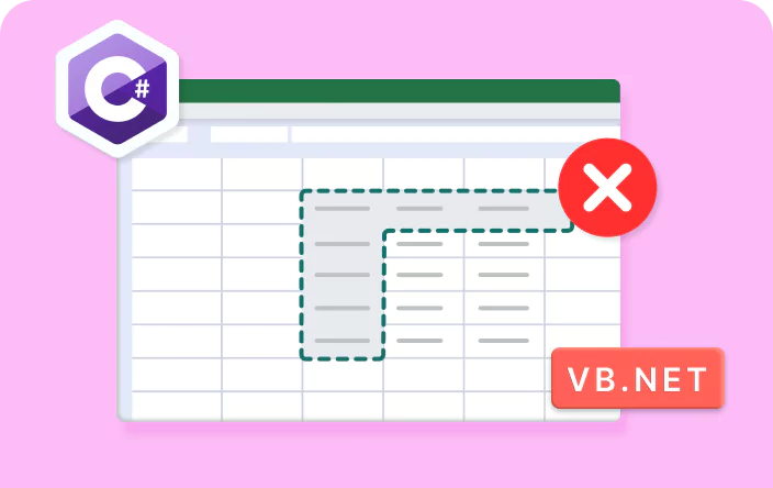 How to delete Excel table rows and columns in C#