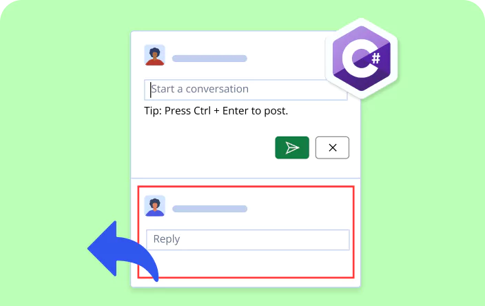 How to reply to a threaded comment using C#