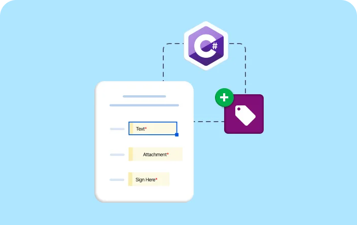 Add tags to form fields using C