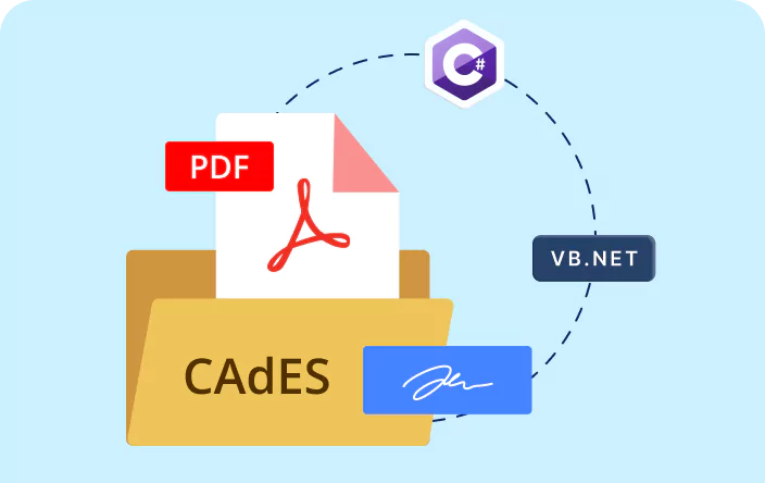 How to digitally sign PDF document with CAdES using C# and VB.NET