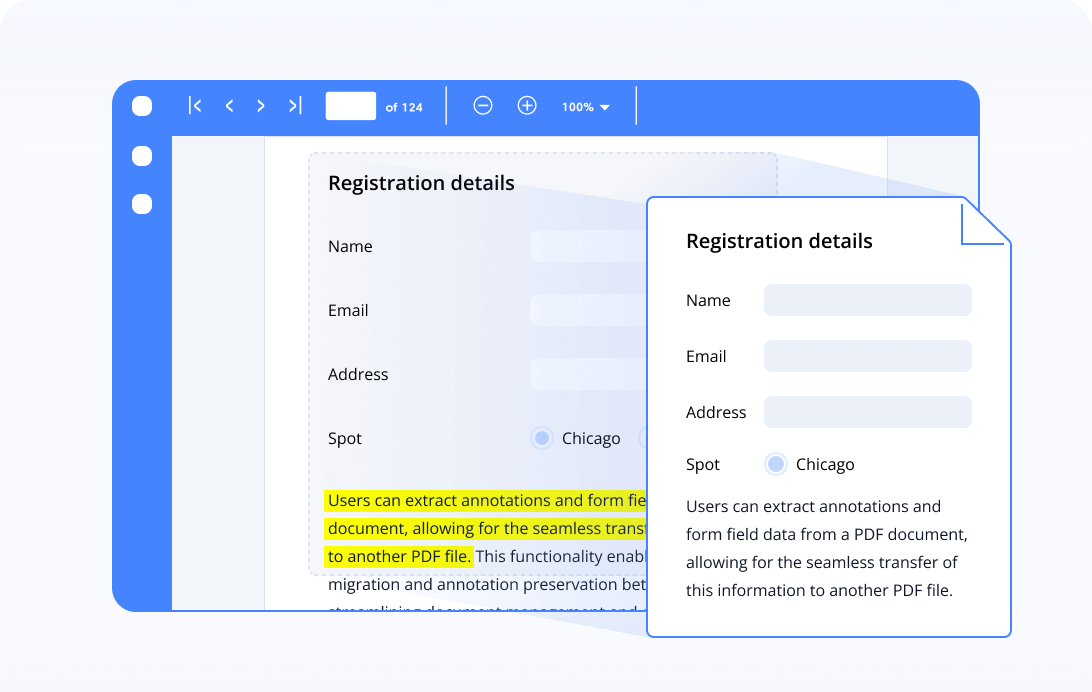 Extract annotations and form field data in .NET PDF.