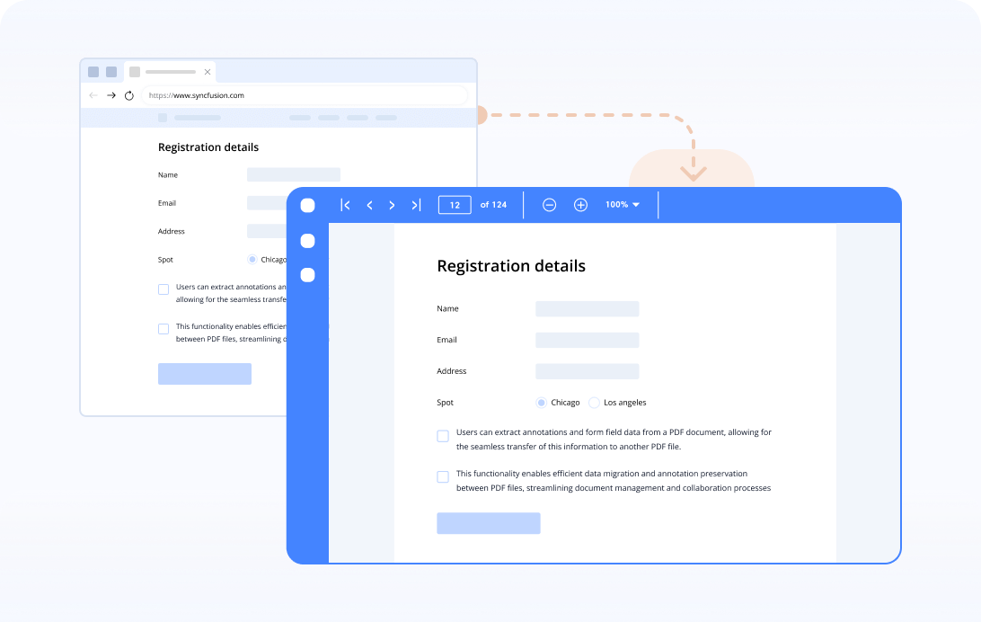 HTML form to PDF form in .NET.