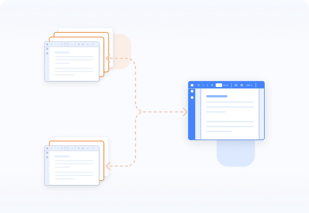 Merge entire documents in .NET PDF.