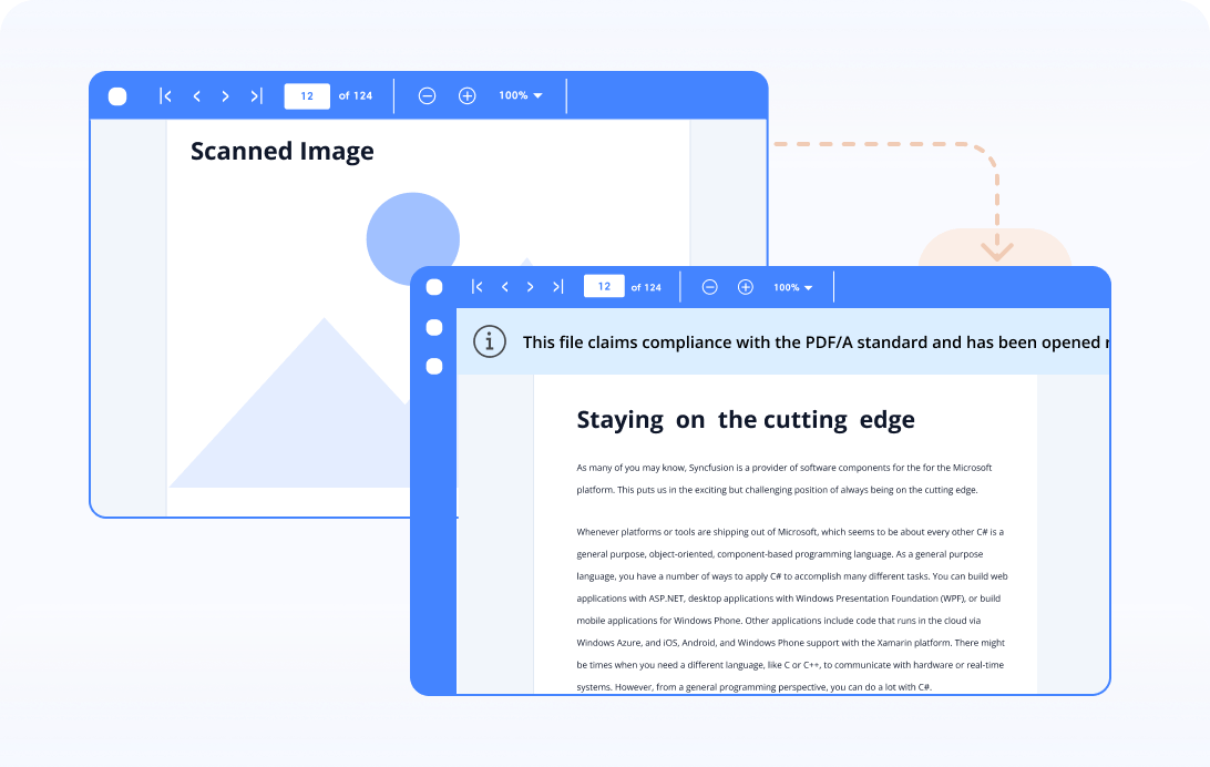 Convert image to searchable PDF/A in .NET.