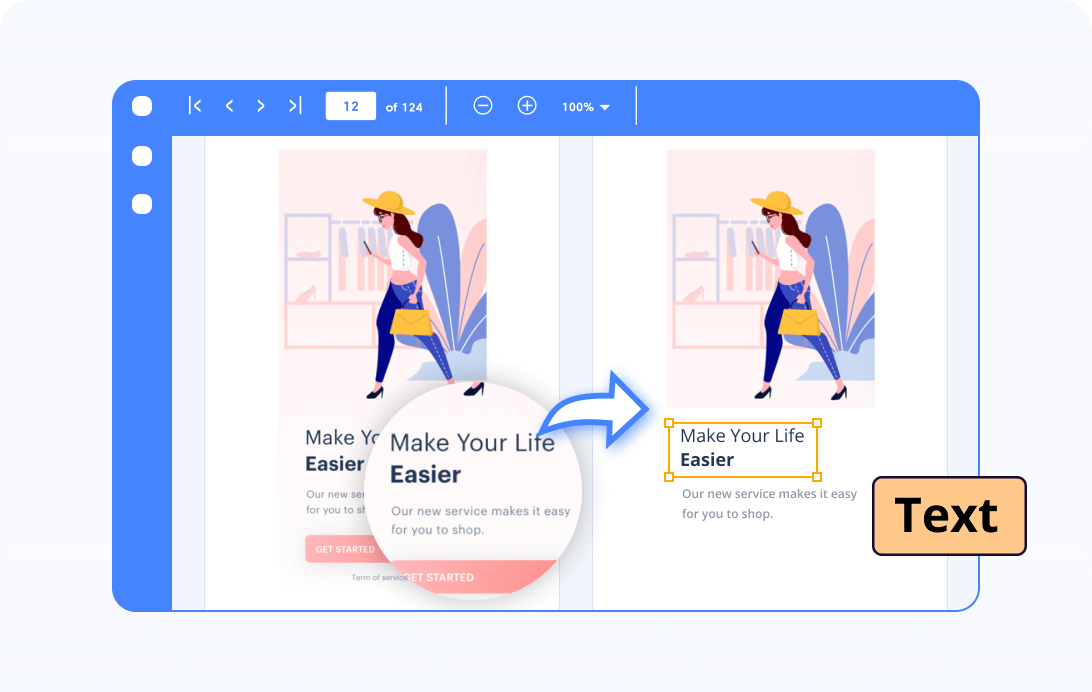 Extract text from an image in .NET PDF.