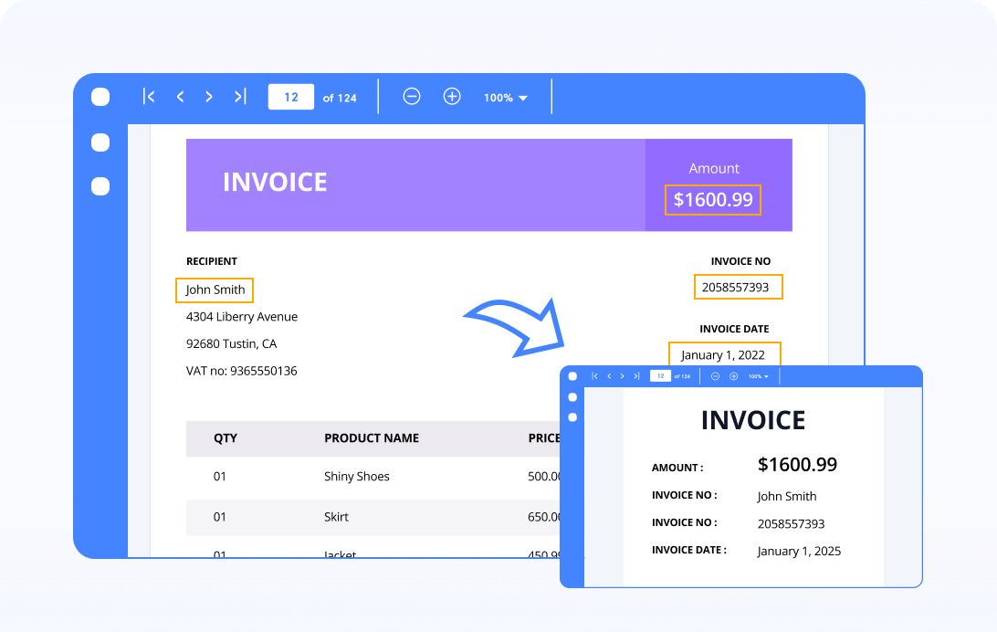 Zonal text extraction in .NET PDF.