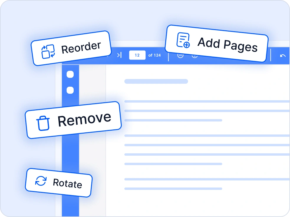 Organize pages.
