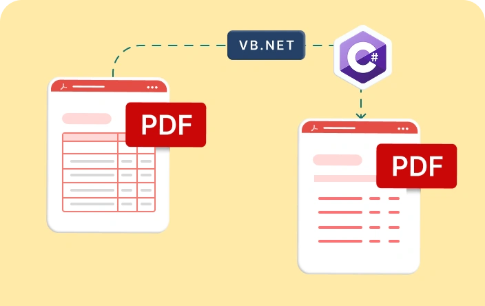 How to draw a borderless PDF table using C# and VB.NET