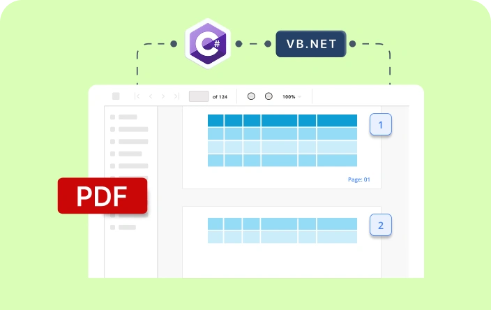 How to Paginate a Table in a WinForms PDF Page using C# and VB.NET