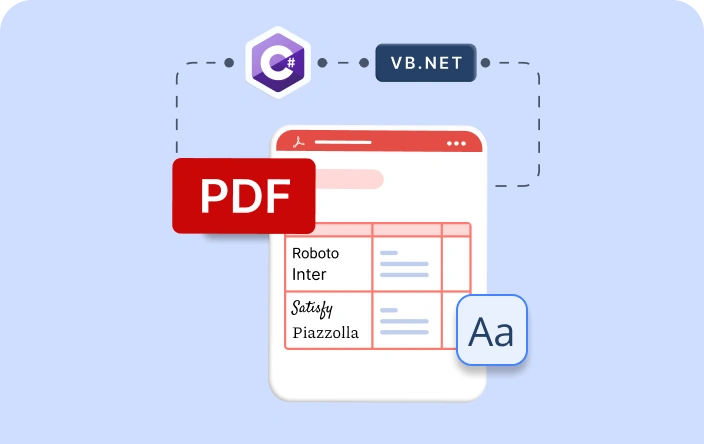 How to use multiple fonts in a PDF table cell using C# and VB.NET
