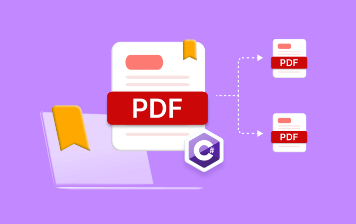 Split a PDF document based on the first level of bookmarks using C