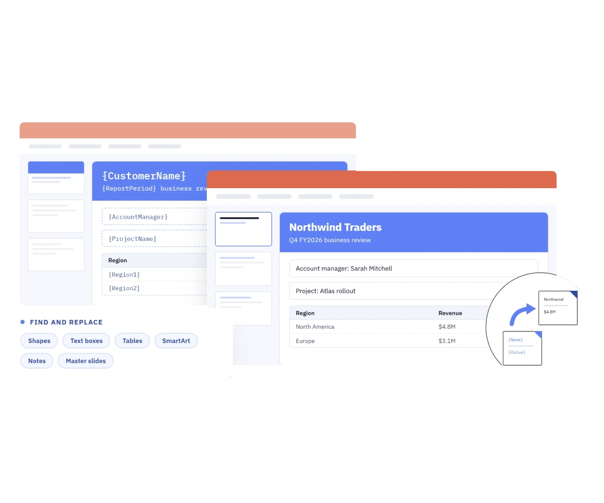 Populate PowerPoint templates in .NET.