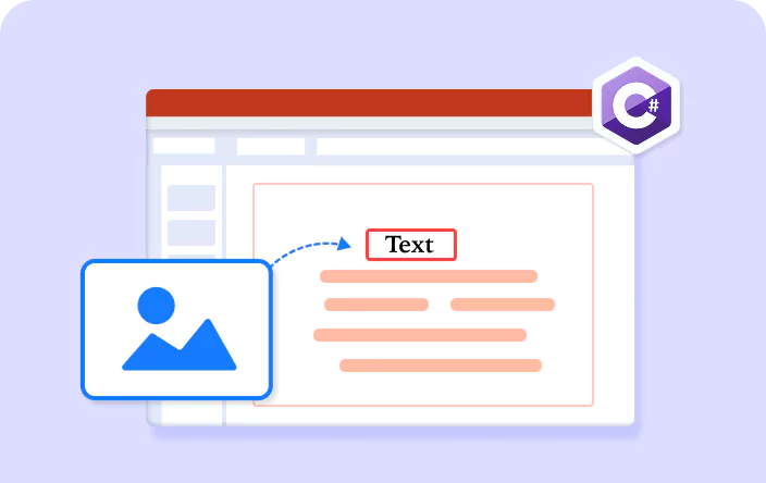 How to replace a particular image with text