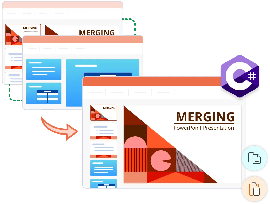 Merge presentations in .NET PowerPoint.