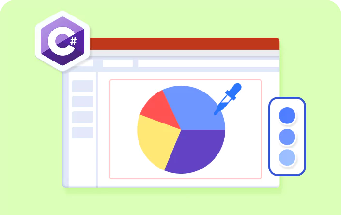 How to change the slice color of a pie chart