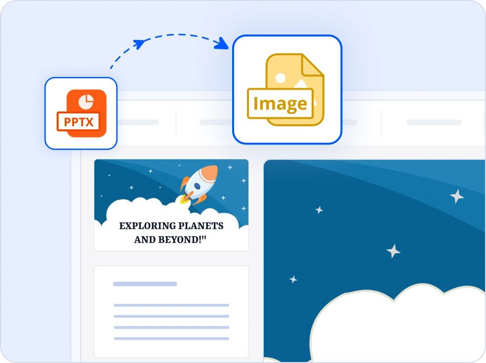Export PPTX slides as visuals