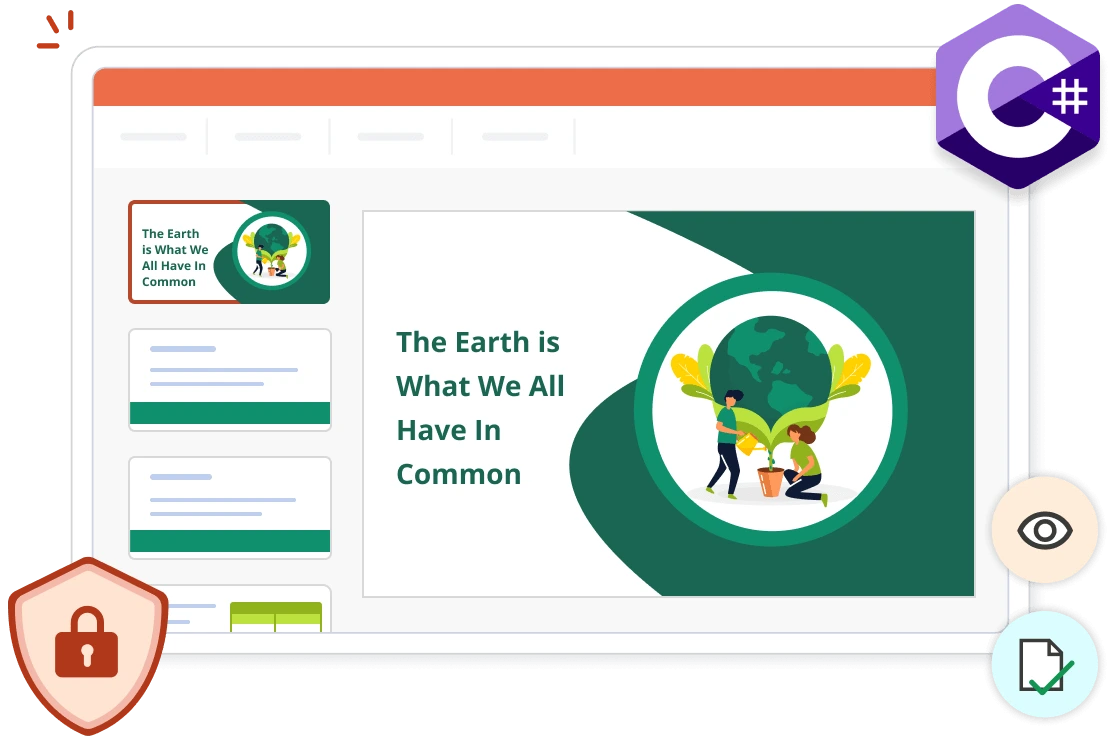Protect in .NET PowerPoint.