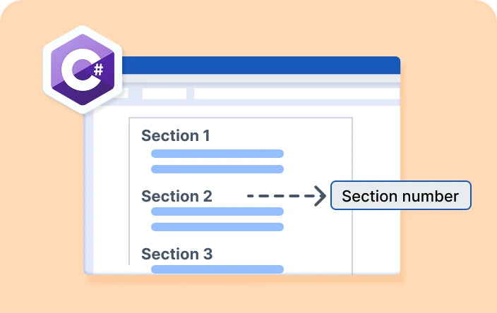 Retrieving section number of a specific bookmark