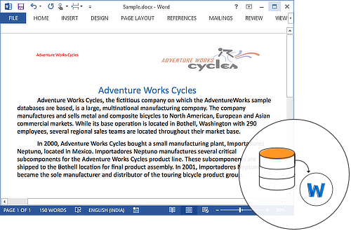 Word document created from scratch