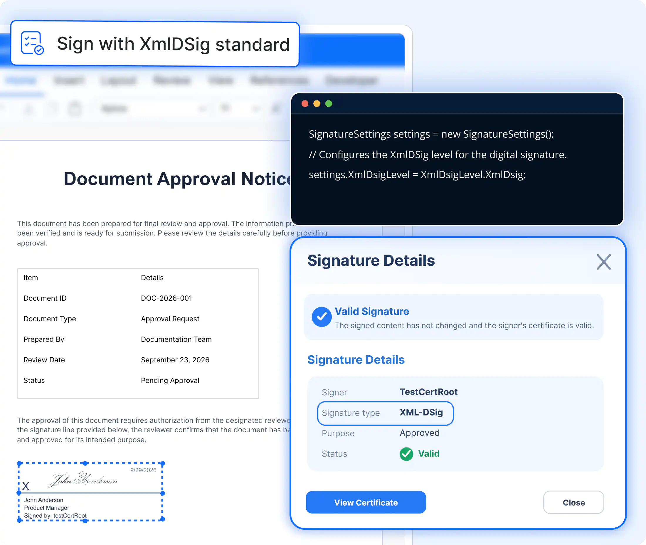 Sign with XmlDSig standard.