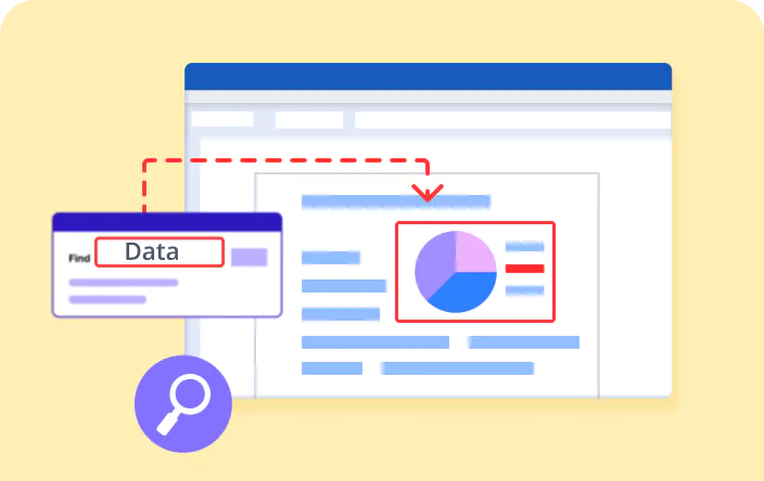 Find and replace text with a chart in a Word document