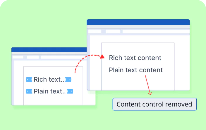 Removing a content control without deleting content