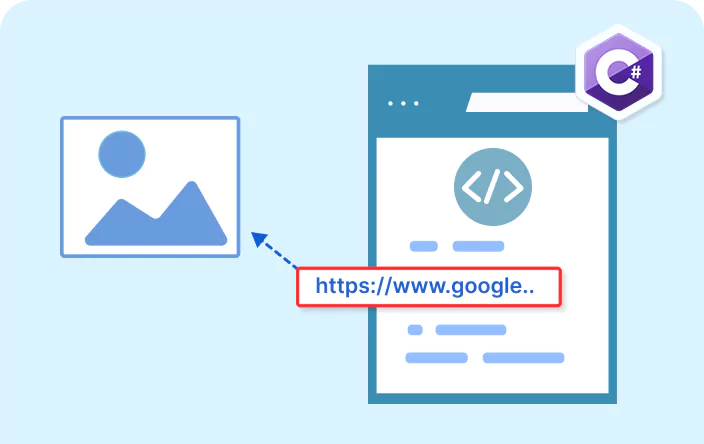 How to get images from URLs while opening HTML