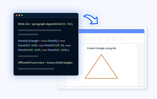 Create ink annotations with single trace in .NET Word.