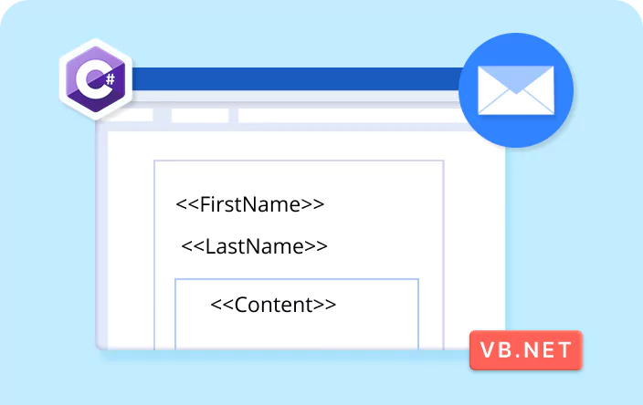 Mail Merge in word documents using C# and VB.NET