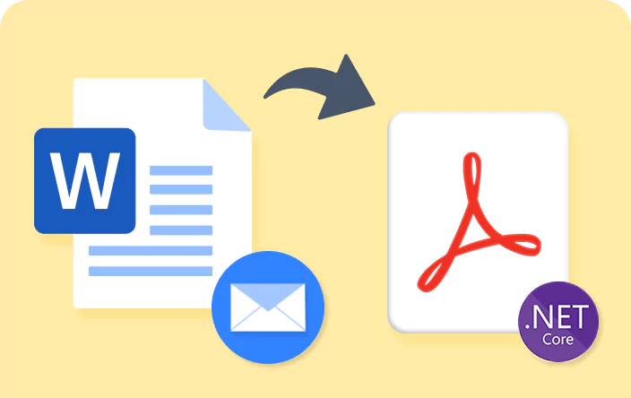 Perform mail merge in a Word document and convert into a PDF