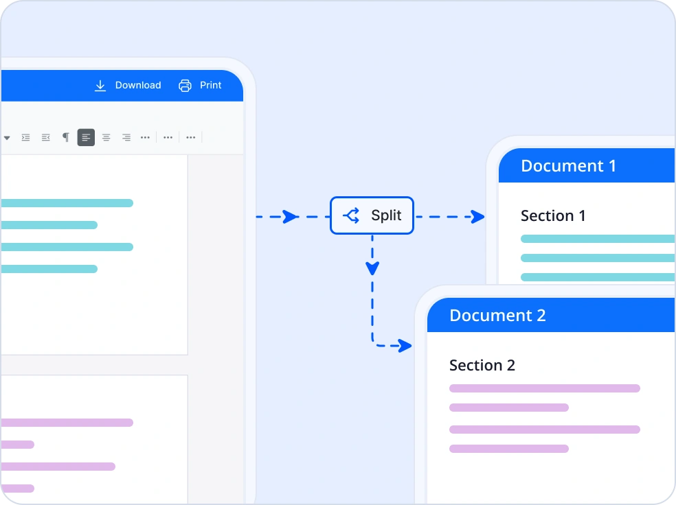 Split word documents.