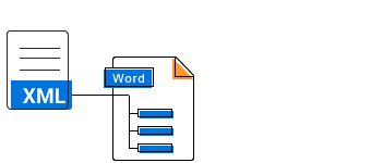 Bind the content control with XML elements.
