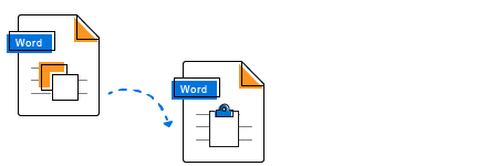 Copy and paste contents in Word documents.