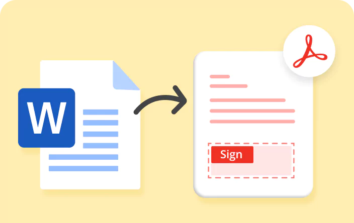 Add a signature field in a PDF converted from a Word document