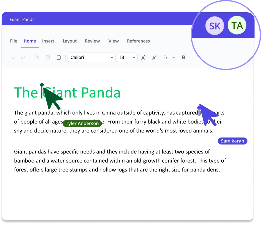 Collaborate in real time.