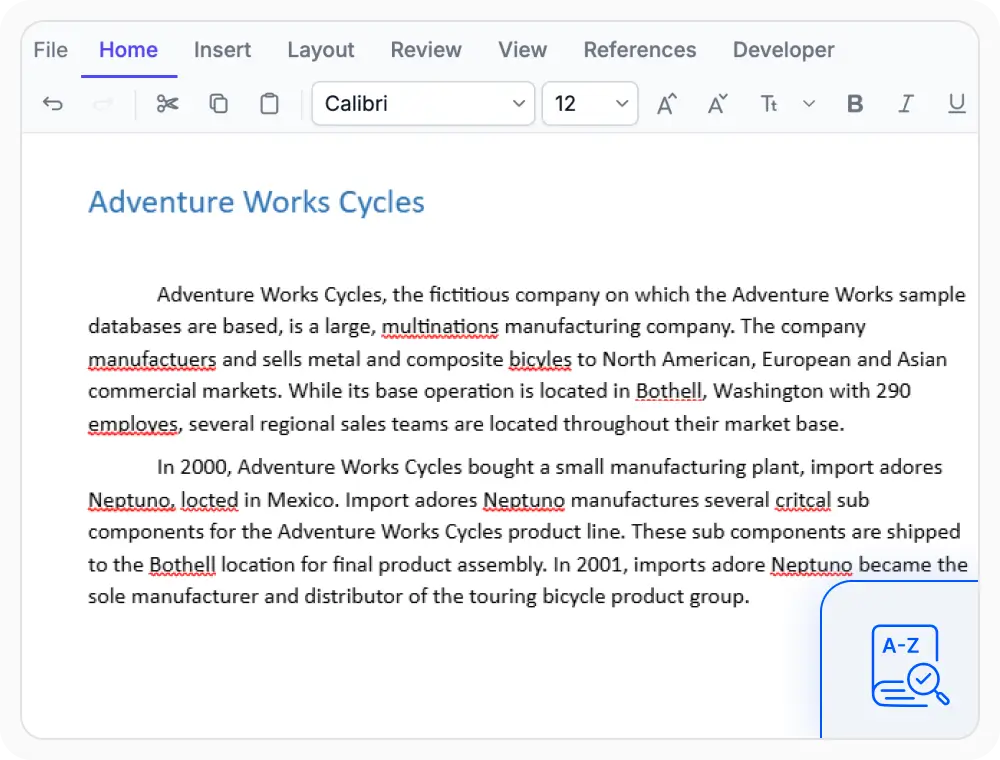 Custom dictionary in React DOCX Editor