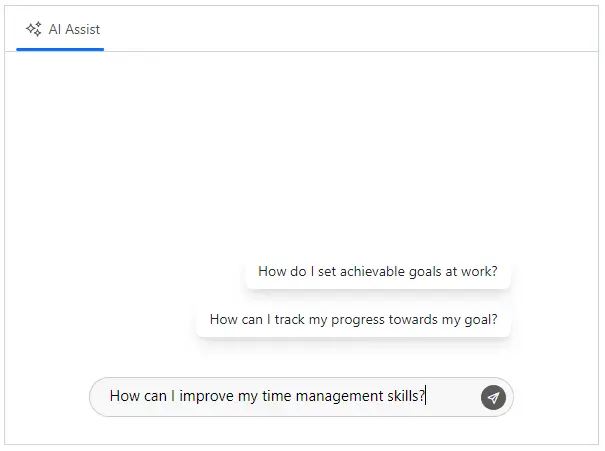 JavaScript AI AssistView footer template.