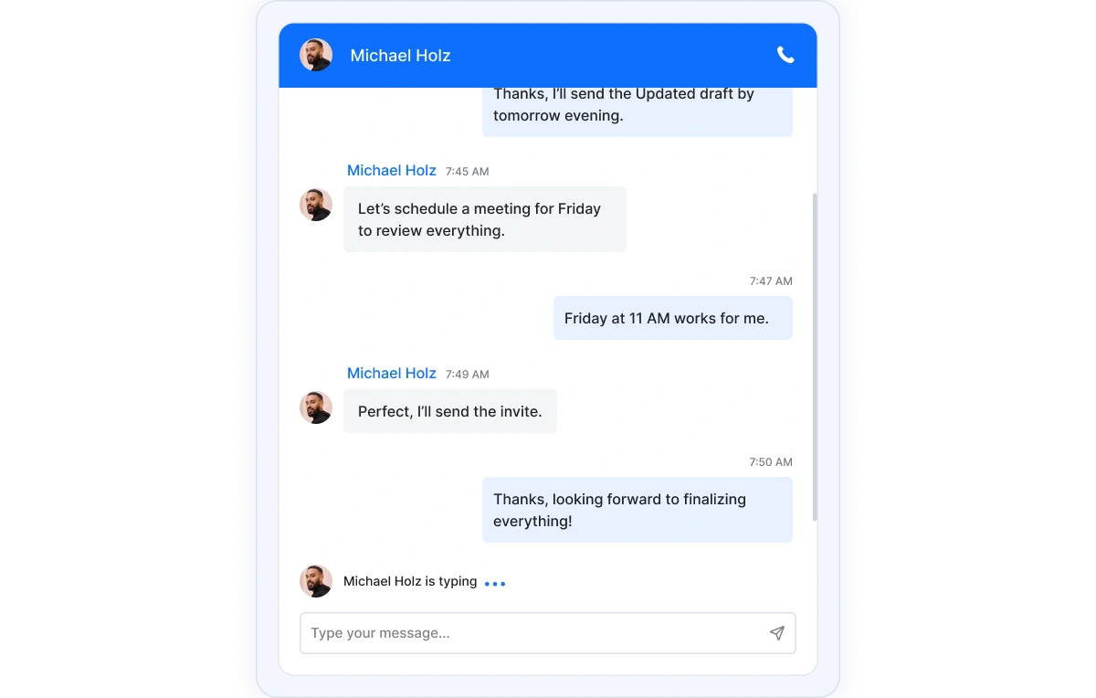 JavaScript Chat UI banner.