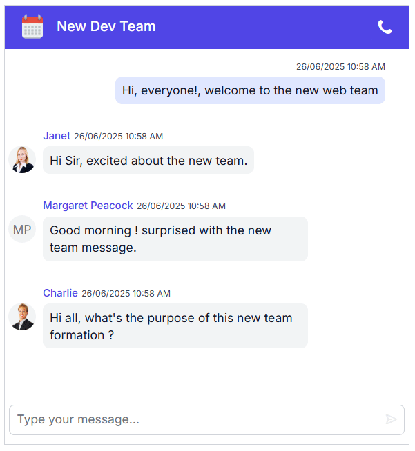 JavaScript Chat UI copy messages