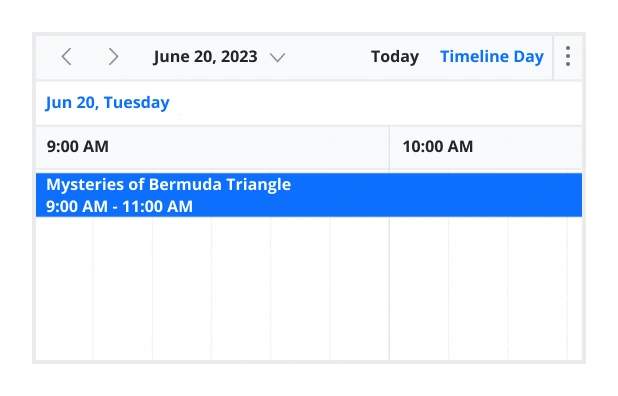 Illustration of timescale options of JavaScript Scheduler.